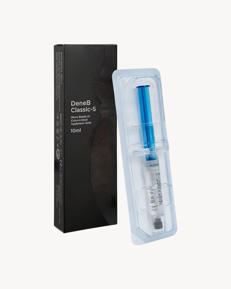 DeneB Classic S 10 ml vücut dolgusu ürün kutusu ve enjeksiyon şırıngası