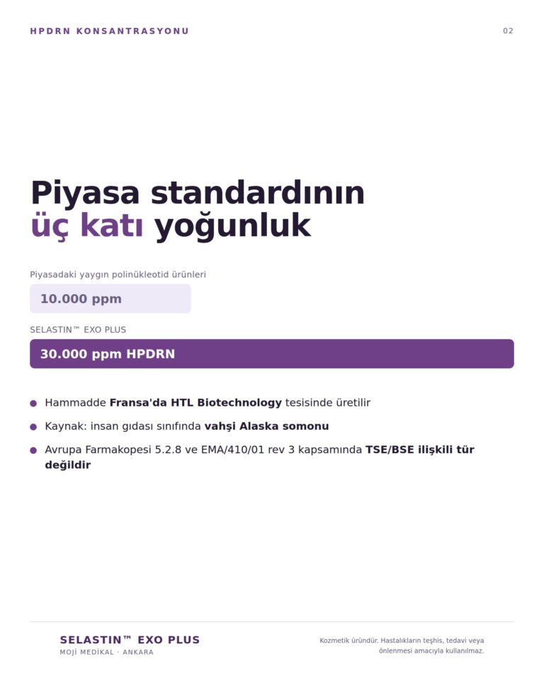 SELASTIN EXO PLUS 30.000 ppm HPDRN - piyasa standardı 10.000 ppm karşılaştırması