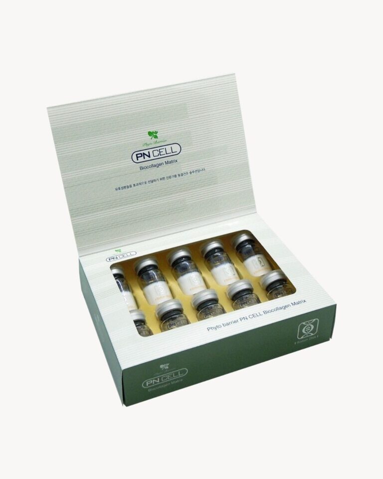 PN CELL Biocollagen Matrix açık kutu ve flakonlar